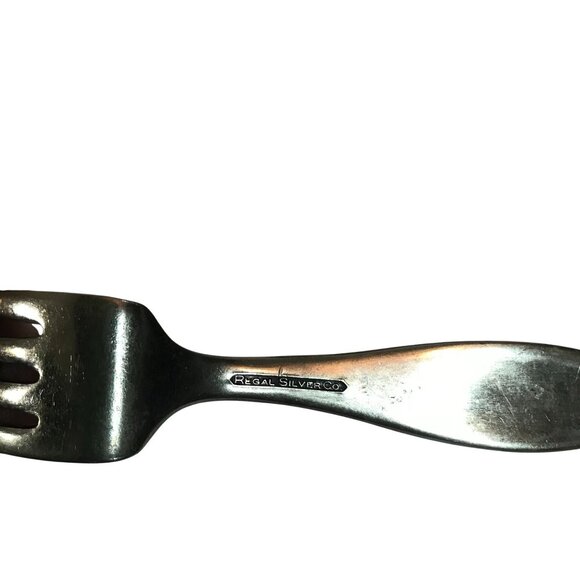 Baby Silverware Lot 3 Forks & 1 Spoon Vintage Stainless & Silverplate Regal & On - Picture 2 of 12
